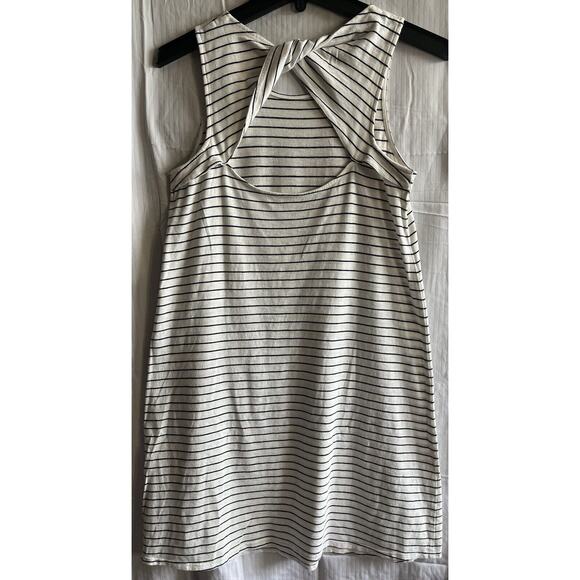 J.Crew Black & White Striped Twist Knot Back Sleeveless Tank Dress Reg Size 0 - Picture 2 of 7